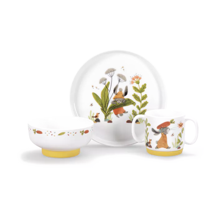 SET-VAISSELLE-PORCELAINE-TROIS-PETITS-LAPINS