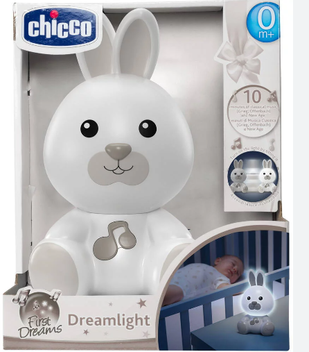 VEILLEUSE-DREAMLIGHT-MUSICALE-LAPIN-BEIGE