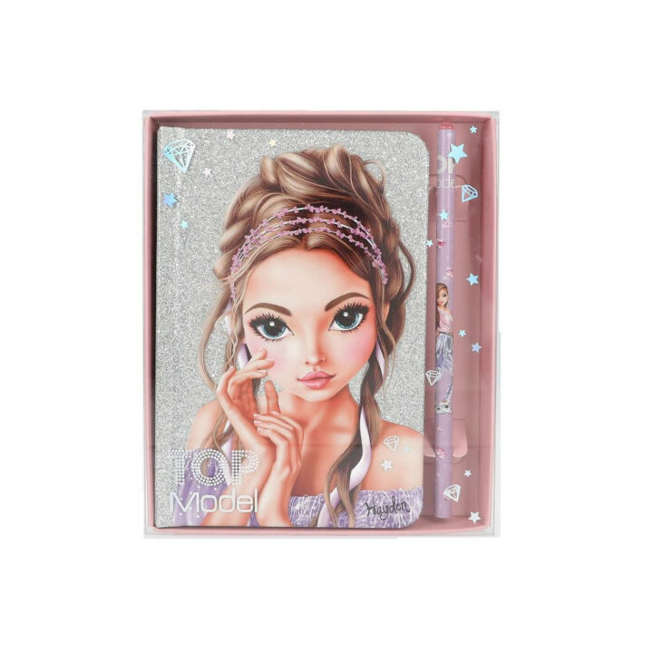 topmodel-carnet-de-notes-avec-crayon-glitter-queen